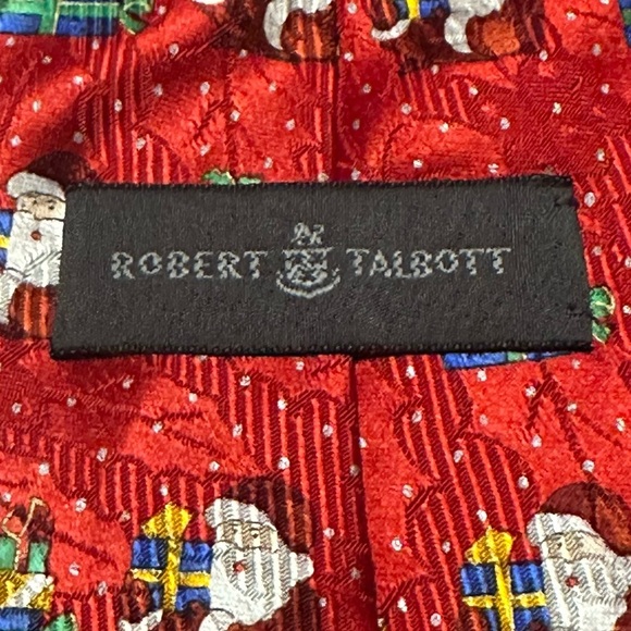 Robert Talbott Christmas Santa Silk Tie - Picture 3 of 3